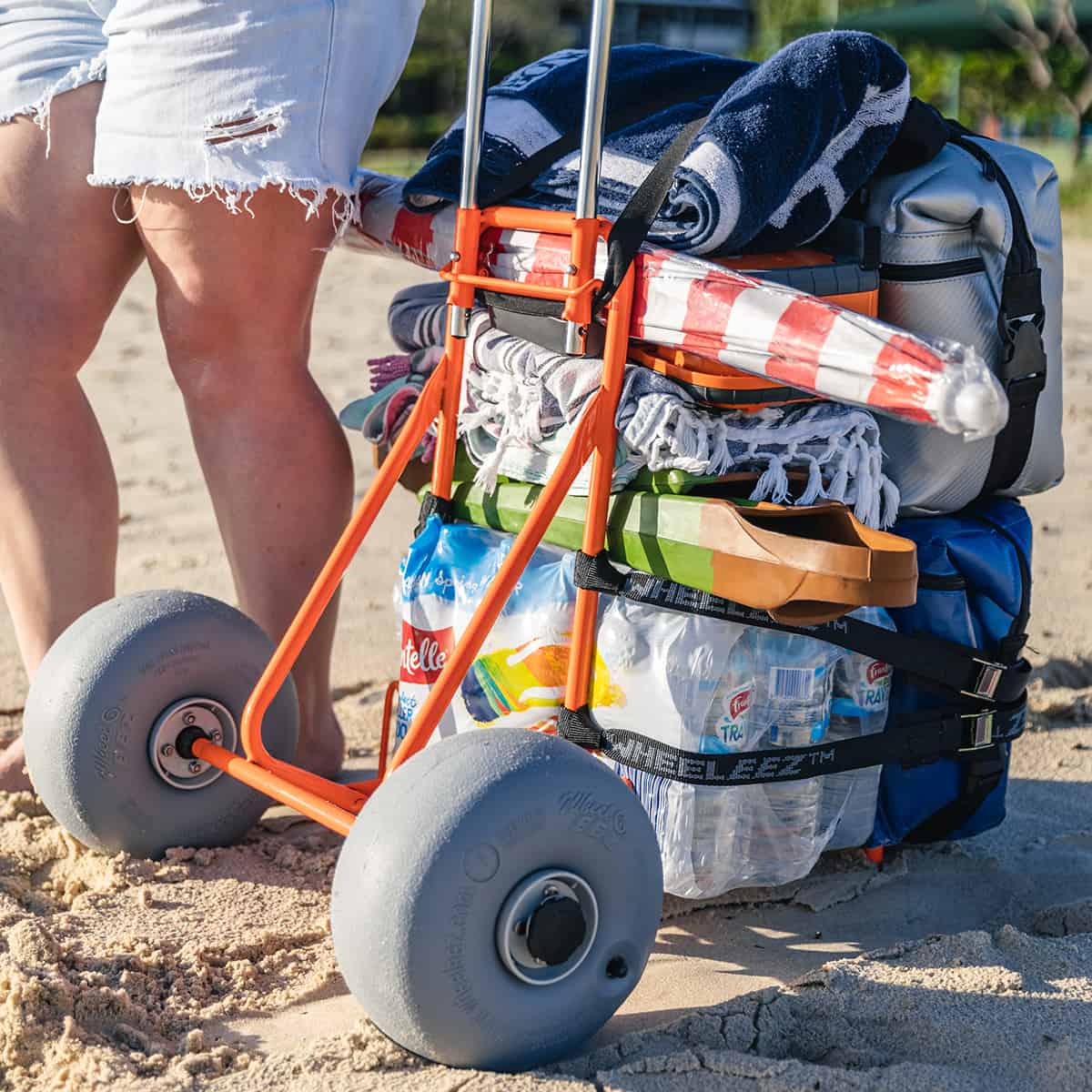 Wheeleez™ Beach Cart Folding Mini Orange - Wheeleez, Inc.